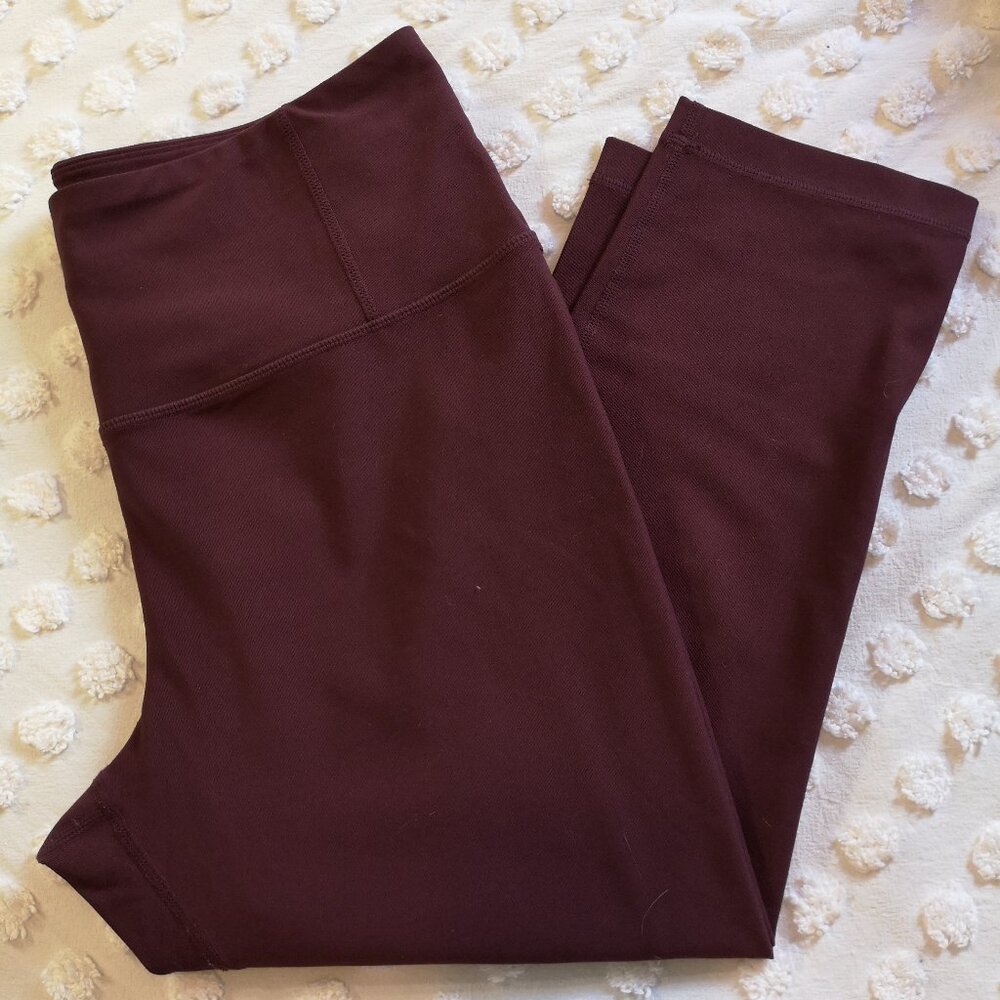 MPG Sport Dare High Waisted Signature Capri, Soft Plum Purple Size XL